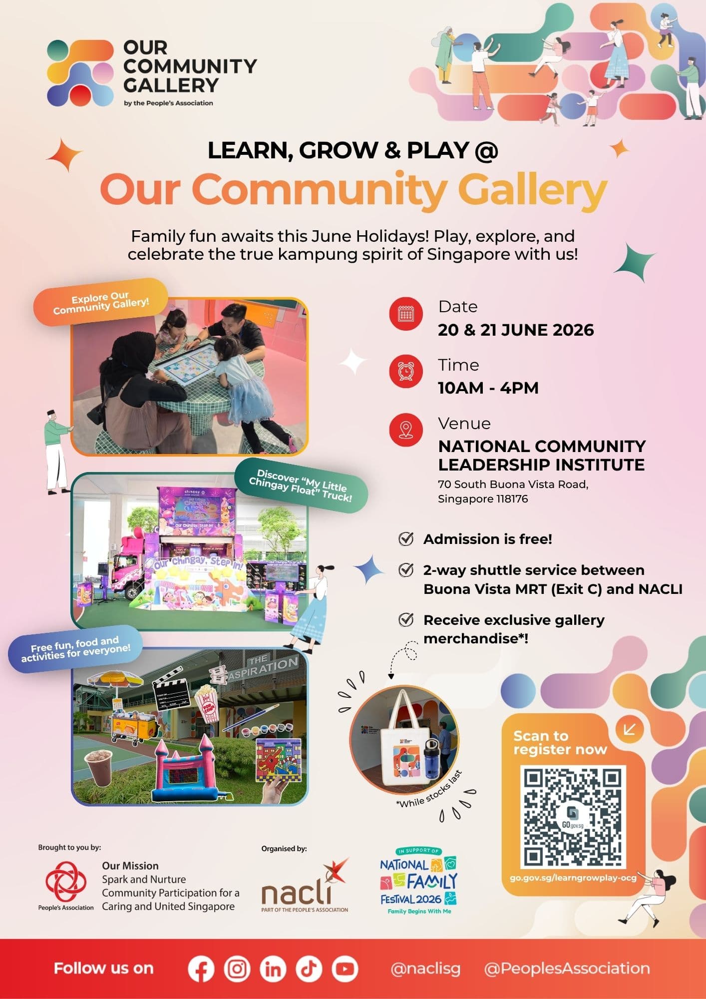 Learn, Grow & Play @ Our Community Gallery background