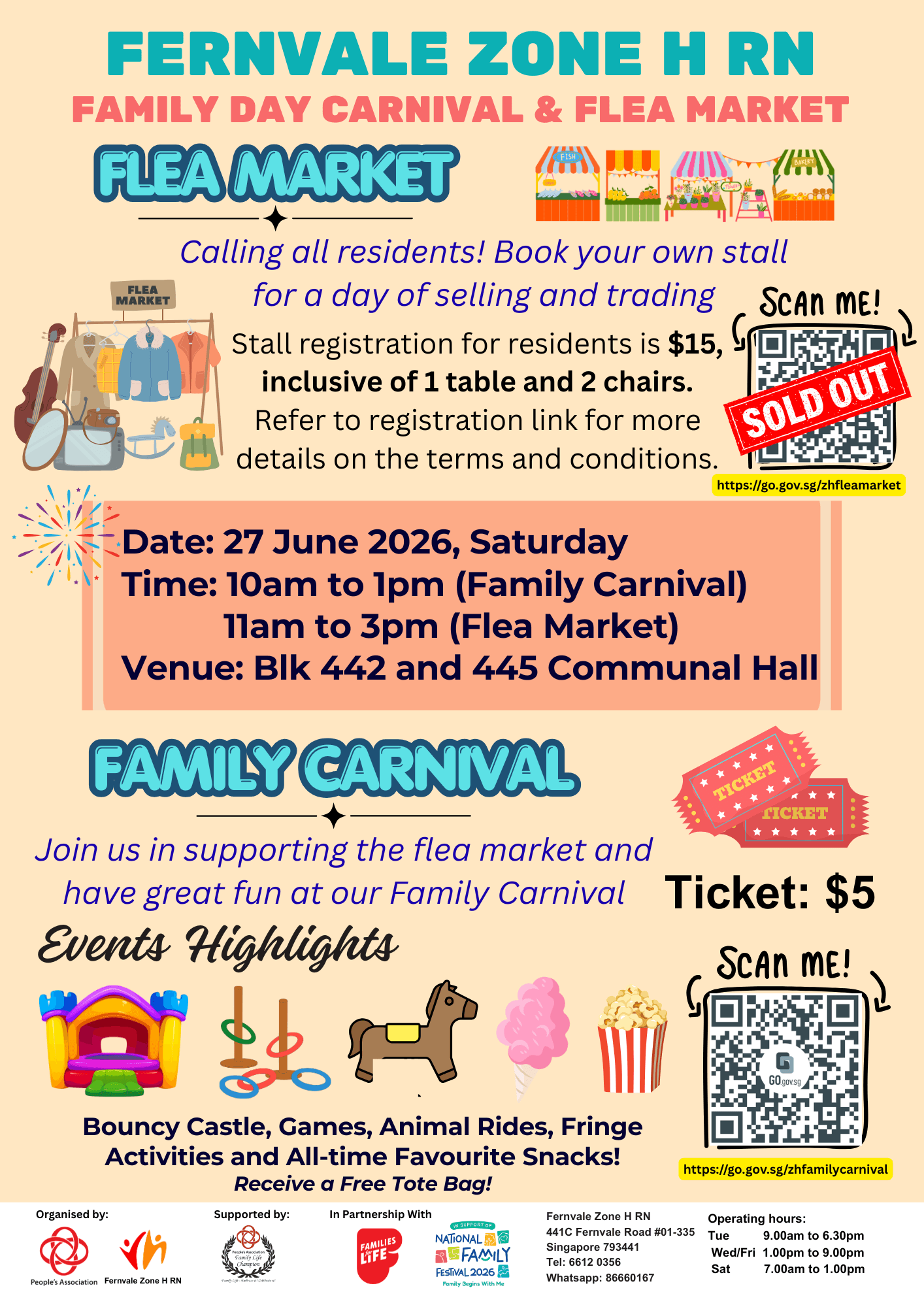 Fernvale Zone H RN Family Day Carnival & Flea Market 2026 background